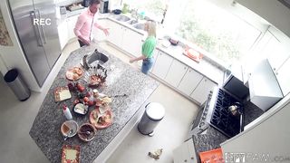 Thanksgiving sex scene with a horny blondie