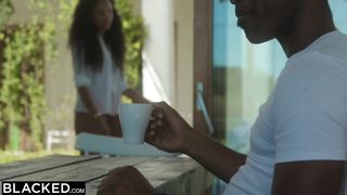 Ebony girl is addicted to stiff black dicks