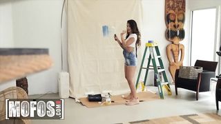 Ass blessed brunette begging for a big dick