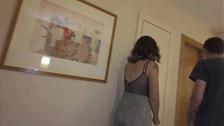 My stunning neighbour came to use my douche but she also used my wood