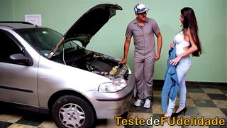 anger paid her mechanic with superb hookup